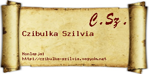 Czibulka Szilvia névjegykártya