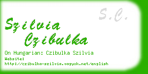 szilvia czibulka business card